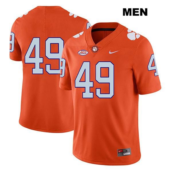 Men's Clemson Tigers #49 Matthew Maloney Stitched Orange Legend Authentic Nike No Name NCAA College Football Jersey ZTC0046LO